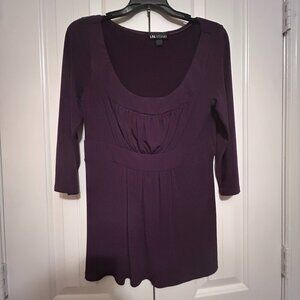 Women's Purple Scoop Neck Blouse in Size Medium by I.N. Studio